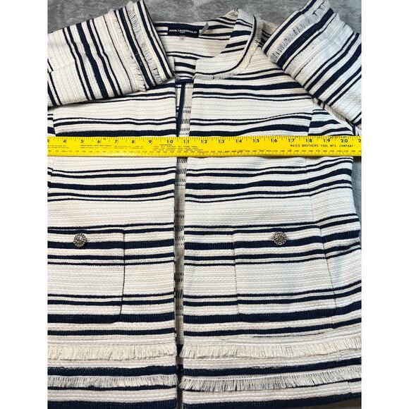 Karl Lagerfeld Tweed Jacket Womens Size 12 Business Casual‎ Career Office - Picture 3 of 6